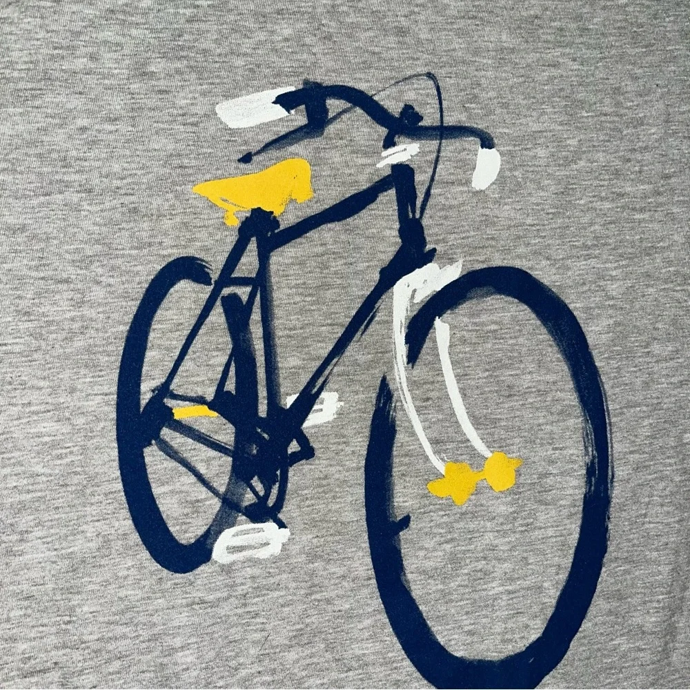 Banana Republic Bike Painting Graphic Short Sleeve Tee Shirt Medium‎